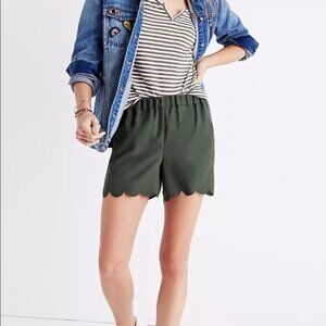 Madewell Scallop-Hem Pull-On Shorts